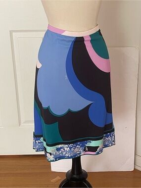 Emilio Pucci Stretch Jersey Mini Skirt 46/12 NWT